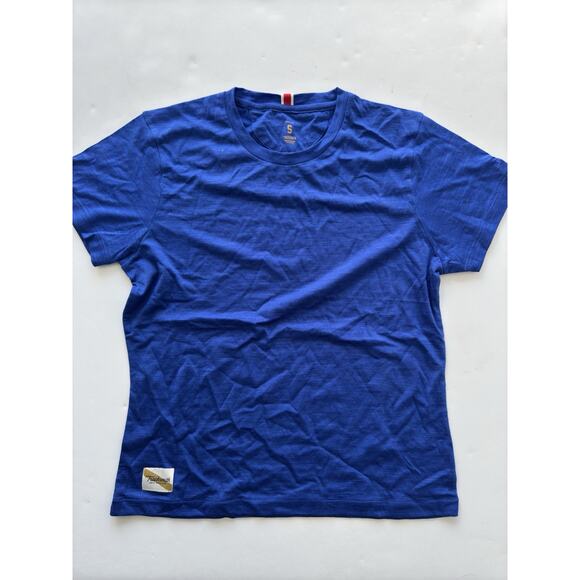 Tracksmith Women's Harrier Tee Wool  Blue Size XS - Picture 1 of 4
